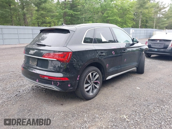 2021 Audi Q5 Premium Plus with VIN WA1BAAFY1M2017824, listed as a IAAI auction lot 42365397 with 71,914 mi miles and . Bid and sale history available at DreamBid. Image 4.