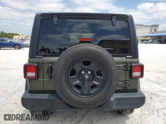 2022 Jeep Wrangler Unlimited Sport S with VIN 1C4HJXDGXNW180320, listed as a Copart auction lot 53289025 with 25,816 mi miles and Salvage Title. Bid and sale history available at carsss.com. Image 6.