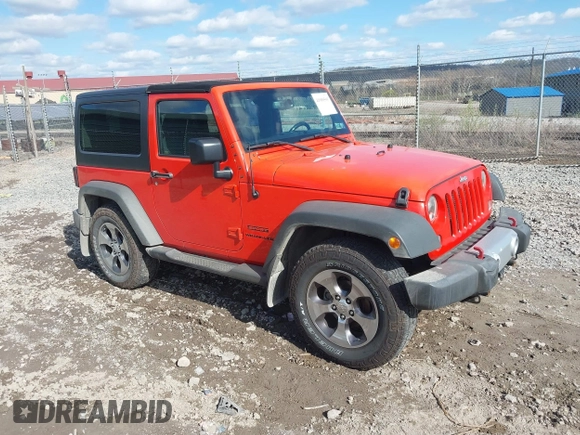 2015 Jeep Wrangler Sport with VIN 1C4AJWAG7FL582721, listed as a IAAI auction lot 41989505 with 102,961 mi miles. Bid and sale history available at carsss.com. Image 1.
