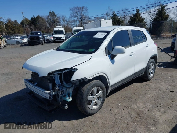 2016 Chevrolet Trax LS with VIN KL7CJNSB9GB759778, listed as a IAAI auction lot 41751029 with 81,638 mi miles. Bid and sale history available at carsss.com. Image 2.