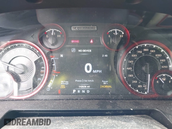 2016 Ram 1500 Rebel with VIN 1C6RR7YTXGS417801, listed as a IAAI auction lot 42382016 with 142,636 mi miles and . Bid and sale history available at DreamBid. Image 7.