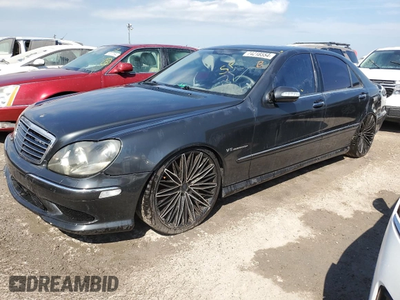 2004 Mercedes-Benz S 55 AMG with VIN WDBNG74J24A422606, listed as a Copart auction lot 74218554 with Not Provided miles and Non Repairable. Bid and sale history available at DreamBid. Image 1.