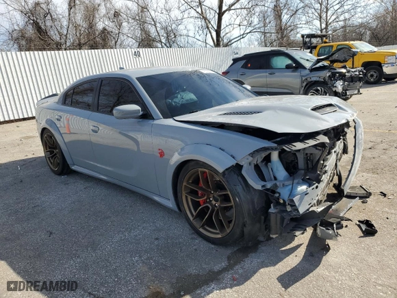 2021 Dodge Charger SRT Hellcat Redeye Widebody with VIN 2C3CDXL91MH630216, listed as a Copart auction lot 43798575 with 24,707 mi miles and Salvage Title. Bid and sale history available at carsss.com. Image 4.