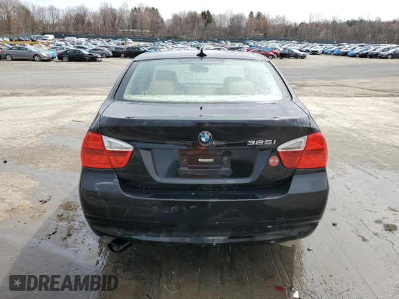 2006 BMW 3 Series 325i with VIN WBAVB13506KX32149, listed as a Copart auction lot 51583305 with 0 mi miles and Salvage Title. Bid and sale history available at carsss.com. Image 6.