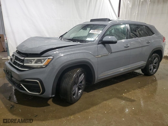 2021 Volkswagen Atlas Cross Sport 3.6L V6 SE w/Technology R-Line with VIN 1V2RE2CA4MC220351, listed as a Copart auction lot 43063985 with 70,525 mi miles and Salvage Title. Bid and sale history available at carsss.com. Image 1.