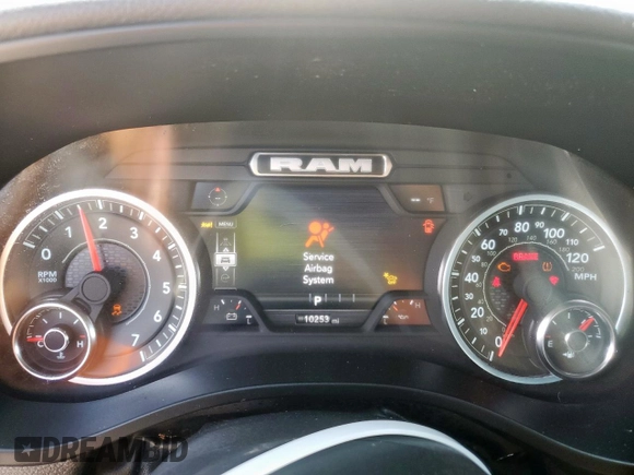 2025 Ram 1500 with VIN 1C6SRFMPXSN583439, listed as a Copart auction lot 59518285 with 10,253 mi miles and Non repairable. Bid and sale history available at DreamBid. Image 9.