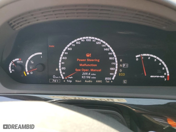 2013 Mercedes-Benz S-Class S 63 AMG with VIN WDDNG7EB2DA512983, listed as a Copart auction lot 50145255 with 92,196 mi miles and Salvage Title. Bid and sale history available at carsss.com. Image 9.