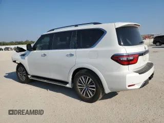 2021 Nissan Armada SV with VIN JN8AY2AC6M9148094, listed as a Copart auction lot 68797884 with 54,560 mi miles and Salvage Title. Bid and sale history available at carsss.com. Image 2.