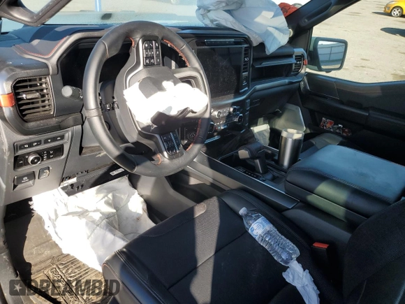 2024 Ford F-150 Raptor with VIN 1FTFW1RG9RFA65096, listed as a Copart auction lot 43702405 with 21,959 mi miles and Salvage Title. Bid and sale history available at DreamBid. Image 8.