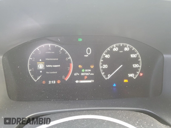 2024 Honda CR-V EX-L with VIN 7FARS3H73RE004390, listed as a Copart auction lot 88968935 with 7,267 mi miles and Salvage Title. Bid and sale history available at DreamBid. Image 9.