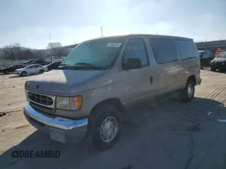 2002 Ford Econoline Passenger XL with VIN 1FMRE11L82HA14994, listed as a Copart auction lot 41659075 with 157,958 mi miles and Clean title. Bid and sale history available at DreamBid. Image 1.