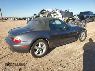 2000 BMW Z3 2.5L with VIN WBACH9341YLF92012, listed as a Copart auction lot 81674944 with 100,985 mi miles and Salvage Title. Bid and sale history available at carsss.com. Image 3.