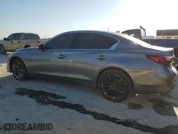 2019 Infiniti Q50 3.0t LUXE with VIN JN1EV7ARXKM555808, listed as a Copart auction lot 53488325 with 43,836 mi miles and Salvage Title. Bid and sale history available at carsss.com. Image 2.
