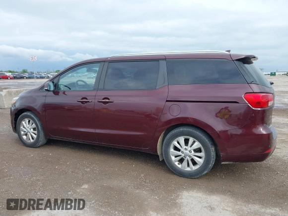 2016 Kia Sedona LX with VIN KNDMB5C10G6090643, listed as a IAAI auction lot 41911980 with 155,319 mi miles. Bid and sale history available at carsss.com. Image 6.