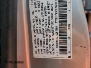 2007 Honda Accord VP z VIN 1HGCM56107A057786, wystawiony jako Copart lot #60634665 z przebiegiem 167 344 mil mil oraz Szkoda całkowita • Salvage title. Historia ofert i sprzedaży dostępna na DreamBid. Obrazek 12.
