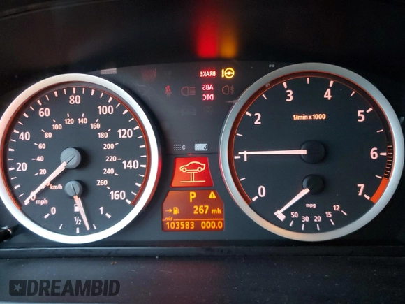 2004 BMW 5 Series 530i with VIN WBANA73514B060427, listed as a Copart auction lot 44209665 with 103,583 mi miles and Salvage Title. Bid and sale history available at DreamBid. Image 9.