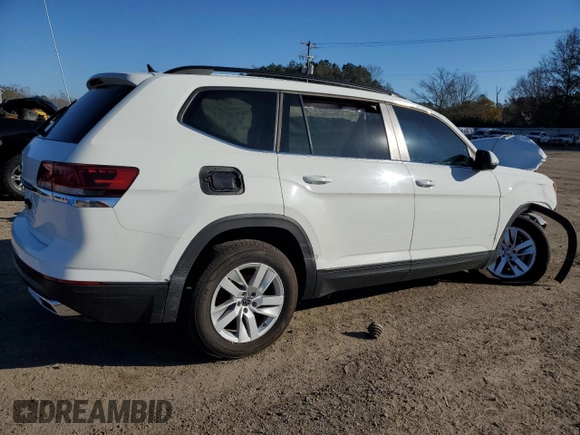 2021 Volkswagen Atlas S with VIN 1V2AP2CA4MC538199, listed as a Copart auction lot 41612465 with Not provided miles and Salvage title. Bid and sale history available at DreamBid. Image 3.