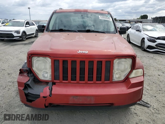 2008 Jeep Liberty Sport with VIN 1J8GN28K58W283952, listed as a Copart auction lot 53860535 with 177,813 mi miles and Salvage Title. Bid and sale history available at DreamBid. Image 5.