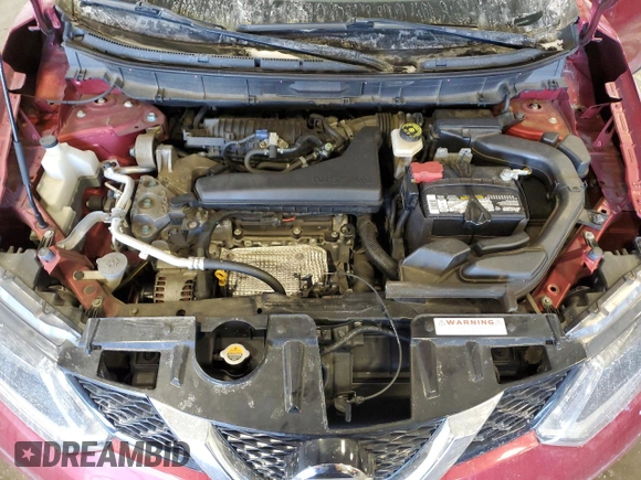2016 Nissan Rogue SV with VIN KNMAT2MV1GP633895, listed as a Copart auction lot 43205725 with 89,410 mi miles and Non Repairable. Bid and sale history available at carsss.com. Image 12.