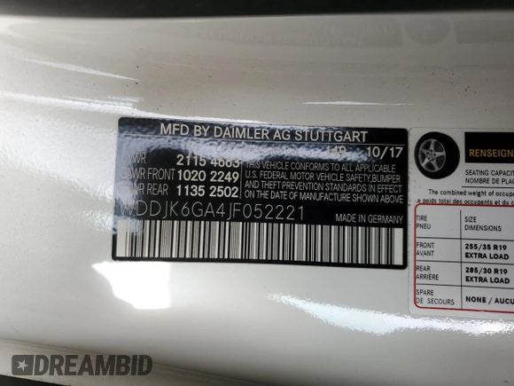 2018 Mercedes-Benz SL 450 z VIN WDDJK6GA4JF052221, wystawiony jako Copart lot #69430604 z przebiegiem 28 198 mil mil oraz Szkoda całkowita • Salvage title. Historia ofert i sprzedaży dostępna na DreamBid. Obrazek 14.