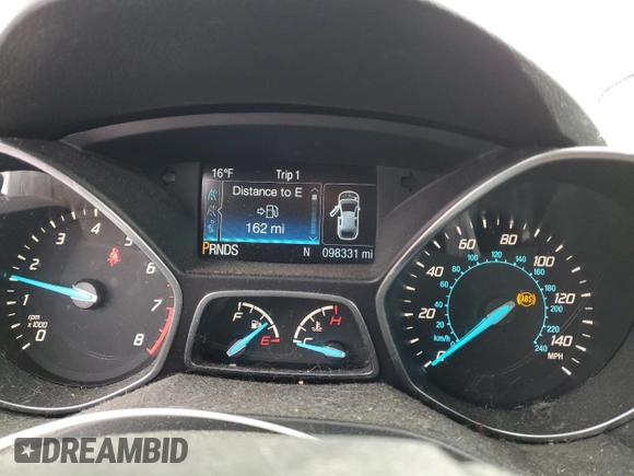 2016 Ford Escape SE with VIN 1FMCU0GX3GUB95532, listed as a Copart auction lot 44617785 with 98,331 mi miles and Salvage Title. Bid and sale history available at carsss.com. Image 9.