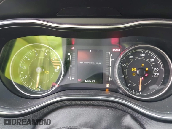 2019 Jeep Cherokee Latitude with VIN 1C4PJMCX0KD336934, listed as a IAAI auction lot 41172828 with 47,477 mi miles. Bid and sale history available at carsss.com. Image 7.