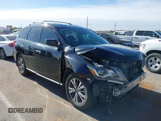 2018 Nissan Pathfinder SL z VIN 5N1DR2MN8JC670870, wystawiony jako IAAI lot #42269519 z przebiegiem 55 414 mil mil oraz . Historia ofert i sprzedaży dostępna na DreamBid. Obrazek 1.