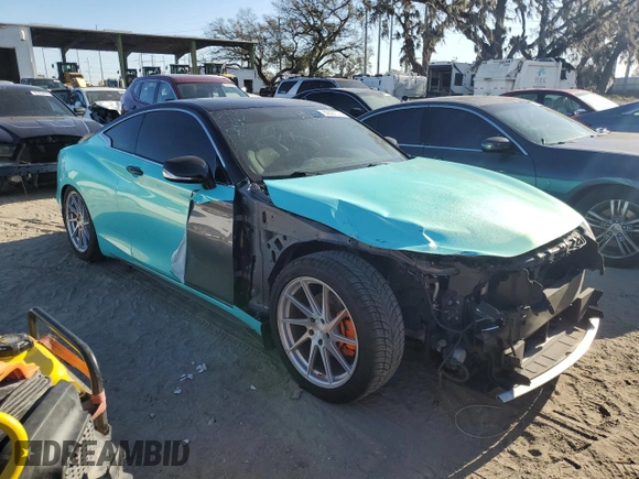 2018 Infiniti Q60 Sport with VIN JN1EV7EK6JM341104, listed as a Copart auction lot 82397074 with 53,666 mi miles and Salvage Title. Bid and sale history available at DreamBid. Image 4.