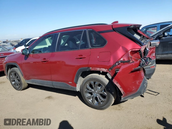 2024 Toyota RAV4 Hybrid XLE Premium with VIN JTMB6RFVXRD120389, listed as a Copart auction lot 47596985 with 16,956 mi miles and Salvage Title. Bid and sale history available at DreamBid. Image 2.