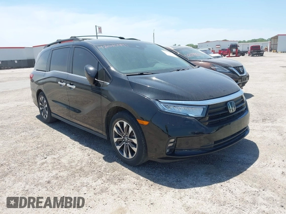 2022 Honda Odyssey EX-L with VIN 5FNRL6H75NB049044, listed as a IAAI auction lot 42010441 with 29,824 mi miles and . Bid and sale history available at DreamBid. Image 1.