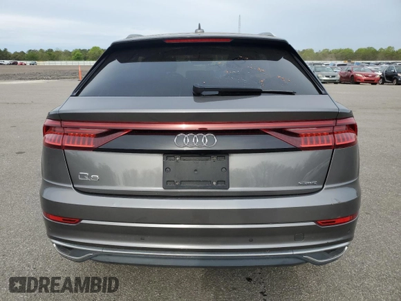 2019 Audi Q8 Premium with VIN WA1AVAF19KD009877, listed as a Copart auction lot 56473205 with Not provided miles and Salvage title. Bid and sale history available at DreamBid. Image 6.