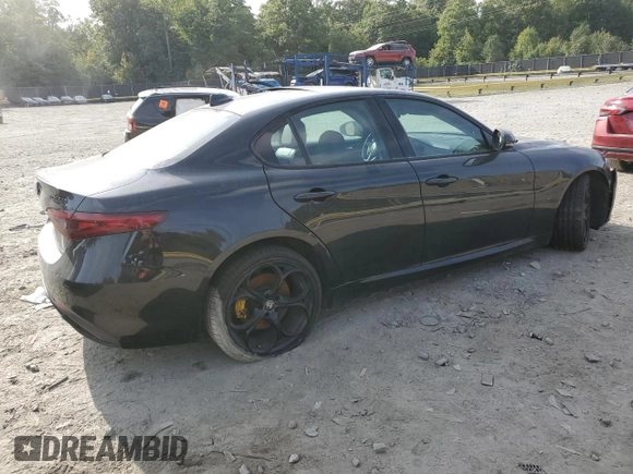 2019 Alfa Romeo Giulia Ti Sport with VIN ZARFANBN8K7605056, listed as a Copart auction lot 71777854 with 71,879 mi miles and Salvage Title. Bid and sale history available at carsss.com. Image 3.