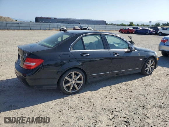 2012 Mercedes-Benz C 250 Sport with VIN WDDGF4HB1CR215421, listed as a Copart auction lot 59267555 with 114,029 mi miles and Clean title. Bid and sale history available at DreamBid. Image 3.
