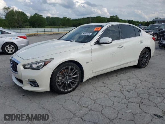 2017 Infiniti Q50 Signature Edition z VIN JN1EV7AR4HM837337, wystawiony jako Copart lot #54302425 z przebiegiem 140 604 mil mil oraz Szkoda całkowita • Salvage title. Historia ofert i sprzedaży dostępna na DreamBid. Obrazek 1.