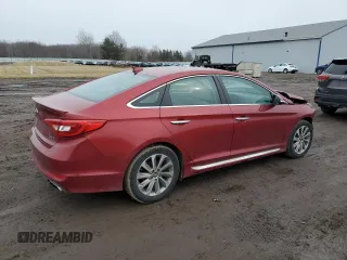 2015 Hyundai Sonata Sport with VIN 5NPE34AF8FH243834, listed as a Copart auction lot 48398125 with 108,535 mi miles and Salvage title. Bid and sale history available at DreamBid. Image 3.
