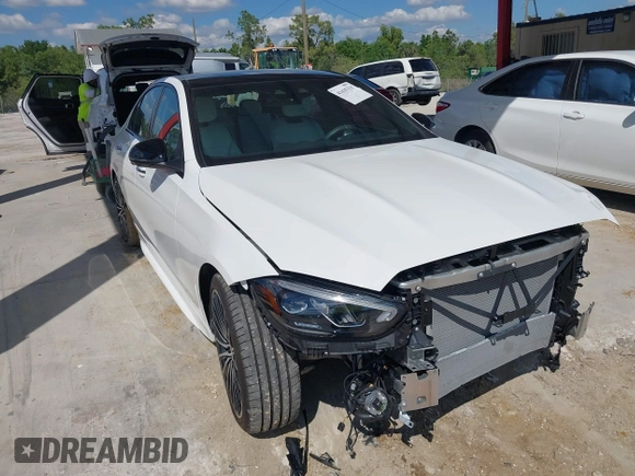2024 Mercedes-Benz C 300 with VIN W1KAF4GB3RR215534, listed as a IAAI auction lot 41635335 with 5,652 mi miles and . Bid and sale history available at DreamBid. Image 1.
