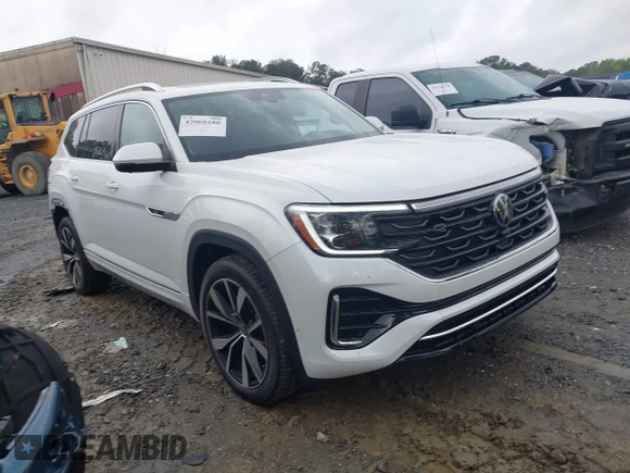2024 Volkswagen Atlas SEL Premium R-Line with VIN 1V2FR2CA0RC598455, listed as a IAAI auction lot 42060180 with 2,865 mi miles and . Bid and sale history available at DreamBid. Image 1.