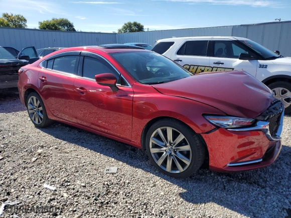 2018 Mazda Mazda6 Grand Touring Reserve with VIN JM1GL1WY9J1307297, listed as a Copart auction lot 76097674 with 35,398 mi miles and Salvage Title. Bid and sale history available at carsss.com. Image 4.