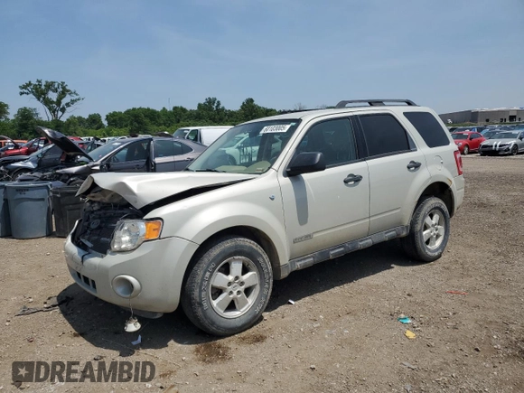 2008 Ford Escape XLT with VIN 1FMCU93198KE67763, listed as a Copart auction lot 60103005 with 147,075 mi miles and Salvage title. Bid and sale history available at DreamBid. Image 1.