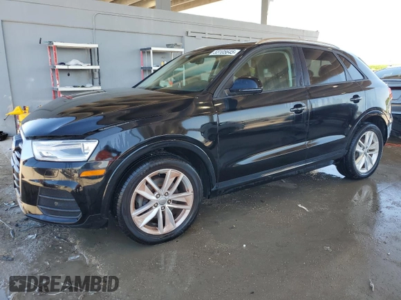 2017 Audi Q3 Premium with VIN WA1ECCFS3HR013012, listed as a Copart auction lot 53105645 with 87,520 mi miles and Clean Title. Bid and sale history available at carsss.com. Image 1.
