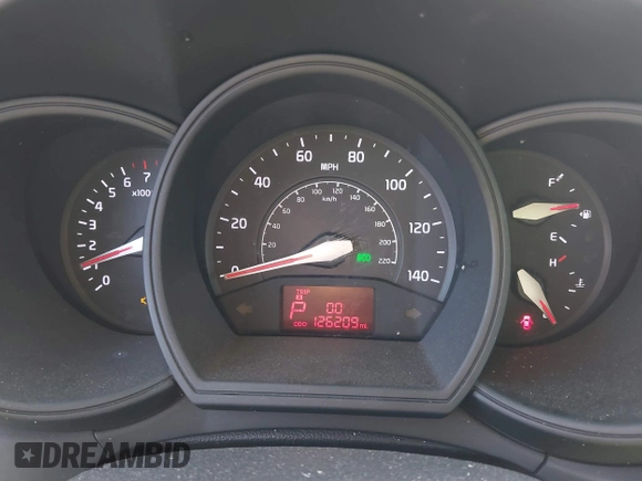 2015 Kia Rio LX with VIN KNADM5A39F6500074, listed as a IAAI auction lot 41871224 with 126,209 mi miles. Bid and sale history available at carsss.com. Image 7.