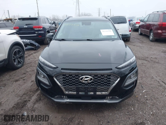 2021 Hyundai Kona Ultimate with VIN KM8K5CA59MU657508, listed as a IAAI auction lot 41144378 with 15,828 mi miles. Bid and sale history available at carsss.com. Image 12.