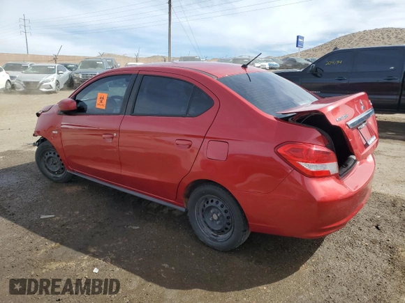 2019 Mitsubishi Mirage ES with VIN ML32F3FJ0KHF03952, listed as a Copart auction lot 49121585 with 167,172 mi miles and Salvage title. Bid and sale history available at DreamBid. Image 2.