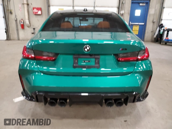 2024 BMW M3 with VIN WBS53AY03RFS18623, listed as a Copart auction lot 50246824 with 2,253 mi miles and Salvage Title. Bid and sale history available at carsss.com. Image 6.