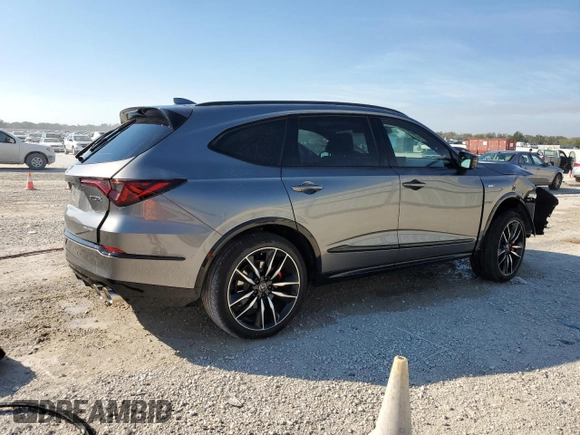 2024 Acura MDX Type S w/Advance Package with VIN 5J8YD8H80RL004725, listed as a Copart auction lot 43341905 with 6,211 mi miles and Salvage Title. Bid and sale history available at carsss.com. Image 3.