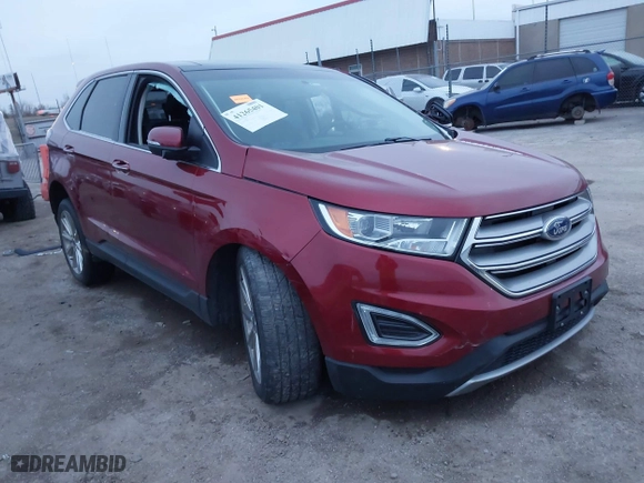 2017 Ford Edge Titanium with VIN 2FMPK3K80HBC21522, listed as a IAAI auction lot 41265401 with 96,218 mi miles. Bid and sale history available at carsss.com. Image 1.