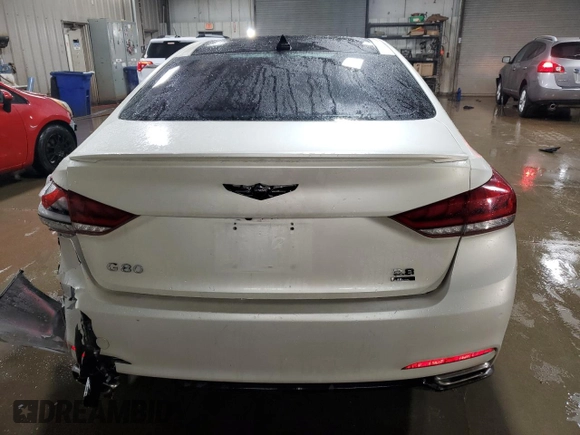 2017 Genesis G80 3.8L with VIN KMHGN4JE2HU170460, listed as a Copart auction lot 50372355 with 66,336 mi miles and Salvage Title. Bid and sale history available at carsss.com. Image 6.