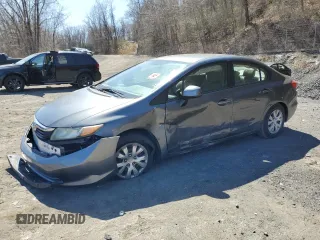 2012 Honda Civic LX z VIN 19XFB2F5XCE342487, wystawiony jako Copart lot #52309045 z przebiegiem 135 161 mil mil oraz Szkoda całkowita • Salvage title. Historia ofert i sprzedaży dostępna na DreamBid. Obrazek 1.