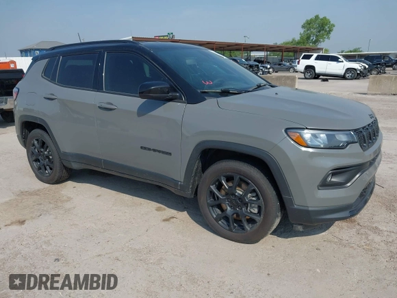 2023 Jeep Compass Latitude with VIN 3C4NJDBN6PT531767, listed as a IAAI auction lot 42254833 with 57,630 mi miles and . Bid and sale history available at DreamBid. Image 1.