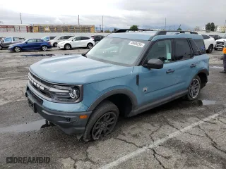 2021 Ford Bronco Sport Big Bend with VIN 3FMCR9B69MRB20633, listed as a Copart auction lot 48699295 with 46,724 mi miles and Salvage Title. Bid and sale history available at carsss.com. Image 1.